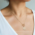 Women Minimalist Jewelry copper clavicle necklace Couple Statement pendant Charm necklace